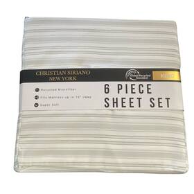 Ss4806gtsk-4706 Christian Siriano New York Luxury Microfiber Sheet Set Stripe King Ss4806gtsk-4706 Christian Siriano New York Luxury Microfiber Sheet Set Stripe King