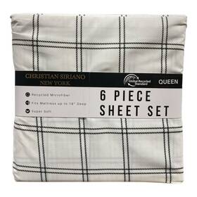 Ss4806wpqn-06 Christian Siriano New York Luxury Microfiber 6 Piece Sheet Set Queen White Ss4806wpqn-06 Christian Siriano New York Luxury Microfiber 6 Piece Sheet Set Queen White