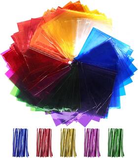 Ccs160 Cinvo 160 Pcs Cellophane Sheets Multi-colored See Through Colorful With T Ccs160 Cinvo 160 Pcs Cellophane Sheets Multi-colored See Through Colorful With T
