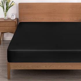 Claphin 750250909522 Satin Fitted Sheet Twin Size Bed 15 Inch Deep Pocket On