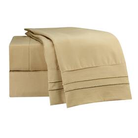 Clara Clark 639737534740 Supreme 1500 Collection 3pc Bed Sheet Set- Twin Single Size Camel Gold Clara Clark 639737534740 Supreme 1500 Collection 3pc Bed Sheet Set- Twin Single Size Camel Gold
