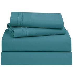 Clara Clark 712096284140 Bed Sheets 1800 Series 4 Piece Sheet Set Deep Pocket Wrinkle Fade St