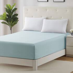 Fitedcc21-txl-lgblu Clara Clark Fitted Sheet Extra Deep Pocket Fits Mattress Luxury Soft