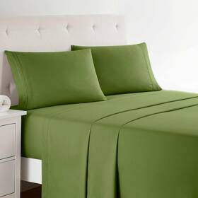 Venshtccsld18q Clara Clark 1800 Series 4-piece Bed Sheet Set Deep Pocket Fade And Stain Resistant Queen