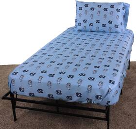 College Covers 842141022837 Everything Comfy North Carolina Tar Heels Twin Sized 3 Piece Sheet Set Team