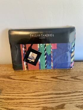 Collier Campbell 028828367051 Teton Full Flat Sheet New Vtg 1993 90s Colorful Mountain Red Bl Collier Campbell 028828367051 Teton Full Flat Sheet New Vtg 1993 90s Colorful Mountain Red Bl