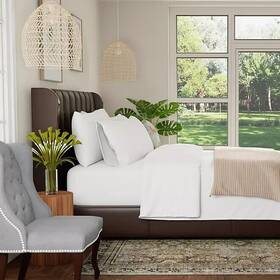 Color Sense 840380960934 1200-thread-count Cotton Blend 6-piece Sheet Set Queen White