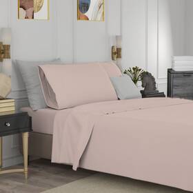 89677370 Color Sense Percale Weave Cool And Crisp Cotton Rich Sheet Set Queen