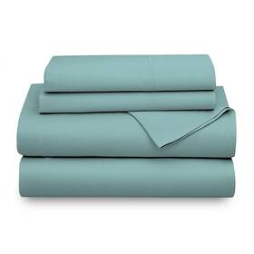 Color Sense 903062027874 Hotel Luxury Cotton Blend Aqua Sheet Set Queen Size 1200 Thread Count Ultra