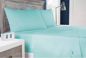Columbia 846756017714 Moisture Wicking Temperature Regulating Full Sheet Set 3 Pc Clear Blue