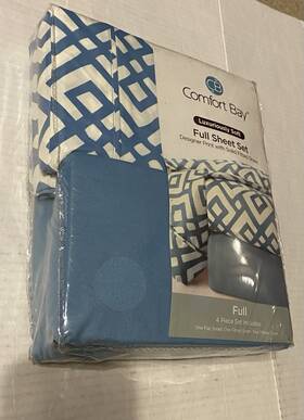Comfort Bay 430000411993 Designer Teal 4 Piece Full Sheet Set Luxuriously Soft New