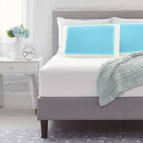 F01-00699-st0 Comfort Revolution Blue Bubble Gel Memory Foam Standard Pack Of 1 White