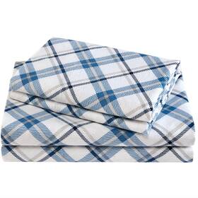 Comfort Spaces 675716988005 Cotton Flannel Breathable Warm Deep Pocket Sheets With Pillow Case Bedding Q