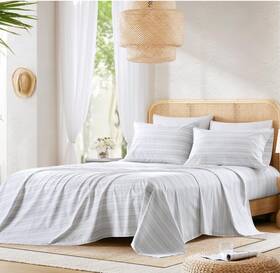 Cs20-1887 Comfort Spaces Nwt 100 Cotton Sheets Full Breathable Cool