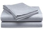 Comin16ju023642 Deluxe Hotel Bed Sheet Set Dobby Stripe Cotton 703510526502