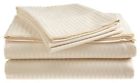 Comin16ju044481 Deluxe Hotel Bed Sheet Set Dobby Stripe Cotton 703510526458