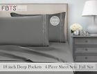 Comin18ju034614 Fbts Basic Deep Pocket Bed Sheet Set Full Cyan Piece
