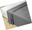 Comin18ju083512 Grand Linen California Cal King Size Grey Solid 730699532062