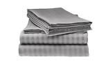 Cominhkr044705 Home Couture Italian Twin Sheet Set Striped Grey 633090658679