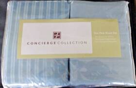 Concierge Collection 655385991919 Blue 8pc Queen 2 Pack Sheet Set New Flat Fitted 4 Cases