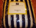 Concierge Collection Winter Nights Fleece Sheet Set Navy White Stripe King Size 655385712804