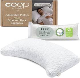 Cpl001qn-00 Coop Home Goods Original Crescent Adjustable Pillow Queen White