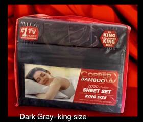 Copperx Bamboo 859577006508 Infused King-as Seen On Tv 2000 Thread Ct Hypoallergenic Antimicrobial