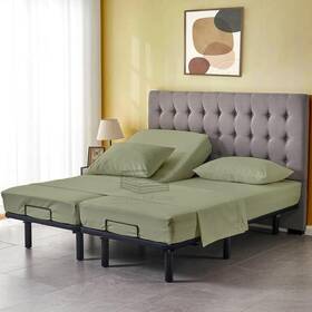 Cottington Lane 676777458667 5 Piece Split Queen Sheets Sets For Adjustable Beds - 400 Thread Count 100% C Cottington Lane 676777458667 5 Piece Split Queen Sheets Sets For Adjustable Beds - 400 Thread Count 100% C