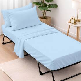 Cotssab4pc400tc Cottington Lane 4 Piece Cot Sheets Set 30 Inch X 75 With 6 Deep Pocket Ligh