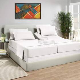 Tr-463-5splitking-002 Cottington Lane 5 Piece Split King Sheets Sets For Adjustable Bed Premium 100% Cotton Sh