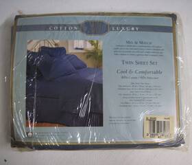 Cotton 200 Luxury 026598561037 New Vtg Twin Fitted Sheet Set Slate Grey Cool And Comfortable
