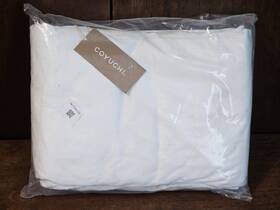 1024359 Coyuchi Organic Relaxed Sateen Fitted Sheet Alpine White - Queen New
