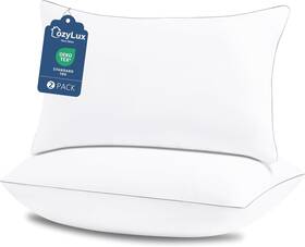 Cozylux 840175605071 Pillows Queen Size Set Of 2 - 18 Inch X 28 Pack White Cozylux 840175605071 Pillows Queen Size Set Of 2 - 18 Inch X 28 Pack White