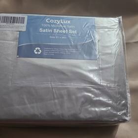 Clus20c4og3fu Cozylux 100% Microfiber Satin Sheet Set Solid Gray 81 X 96 In Rectangular Clus20c4og3fu Cozylux 100% Microfiber Satin Sheet Set Solid Gray 81 X 96 In Rectangular
