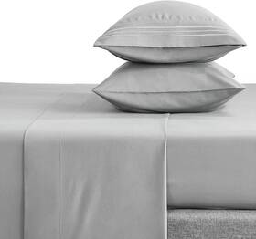 Clus21cd0g3qu Cozylux Queen Bed Sheets Set 1800 Series 4-piece Embroidered Double Brushed 16