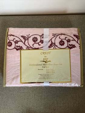 Crest By Ehf 663155624660 Embroidered Microfiber Sheet Set Full Size Fits Extra Deep Mattress Crest By Ehf 663155624660 Embroidered Microfiber Sheet Set Full Size Fits Extra Deep Mattress