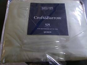 Croft & Barrow 400943638771 New Queen Size Sheet Set Sage Green And Croft & Barrow 400943638771 New Queen Size Sheet Set Sage Green And