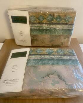 Croscill 083013467398 Vintage 3-piece Twin Sheet Set 200 Luxury Percale Benetello New Sealed Croscill 083013467398 Vintage 3-piece Twin Sheet Set 200 Luxury Percale Benetello New Sealed
