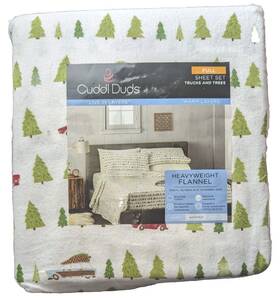 Mar24 Cuddl Duds 400505433967 Full Size Heavyweight Flannel Sheet Set Trucks And Trees Mar24 Cuddl Duds 400505433967 Full Size Heavyweight Flannel Sheet Set Trucks And Trees