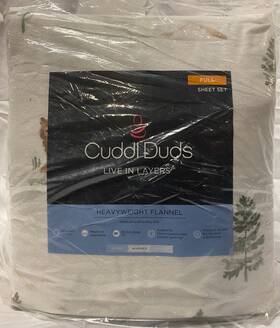 Cuddl Duds 400511768855 4 Pcs Full Forest Design Heavyweight Flannel Sheet Set New