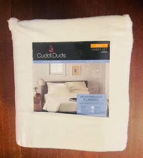 Cuddl Duds 400544968055 New Soft Heavyweight Full Sheet Set Flannel Ivory Off White Cuddl Duds 400544968055 New Soft Heavyweight Full Sheet Set Flannel Ivory Off White