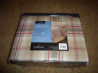 Cuddl Duds Heavy Thick Flannel Sheet Set Khaki Red Wht Plaid Queen 99 New 400991594074