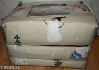 Cuddle Duds Cuddl Snowman Heavyweight Brushed Cotton Flannel Queen Sheet Set Retail 99 400991594111