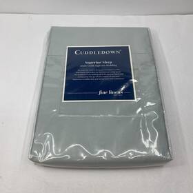 Cuddledown 888879027034 Sheet Queen 400 Thread Count Solid Sateen Sea Glass Green 109