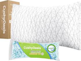 Mpnco0005-0p1q Cushyoasis Shredded Memory Foam Pillows Bed For Sleeping Queen Size