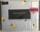 Cynthia Rowley New Piece Queen Size Lemons Sheet Set With
