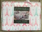 Cynthia Rowley Pink Paris Twin Sheet Set Eiffel Tower French