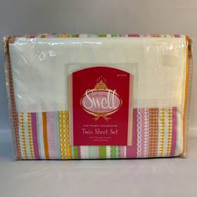 Cynthia Rowley Swell 044148133015 Pop Picnic Collection Twin 3-piece Sheet Set