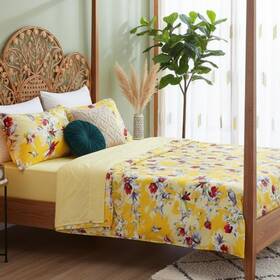 Jhw-925-fitted-parent Dada Bedding Lovely Yellow Floral Fitted And Flat Bed Sheets - Radiant Sunshine Hummingbir Jhw-925-fitted-parent Dada Bedding Lovely Yellow Floral Fitted And Flat Bed Sheets - Radiant Sunshine Hummingbir