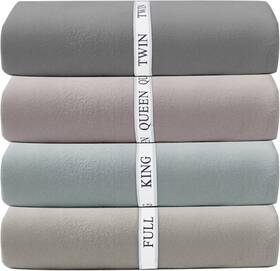2403sheetorganizerbandsx12 Damukoo Bed Sheet Organizer Bands And King 4pcs Pack White/grey